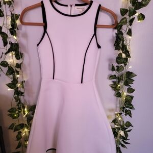 White dress with black detailing